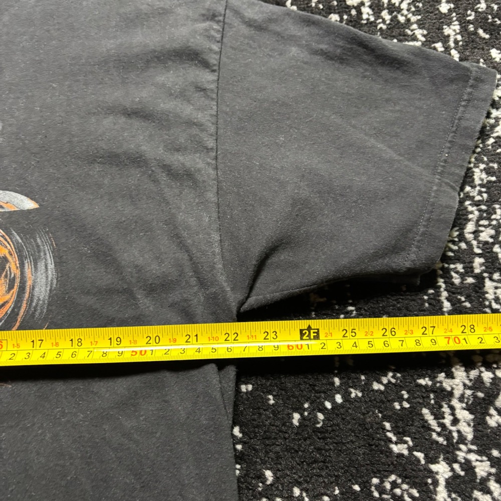 Harley Davidson McHenry IL Biker Graphic T-Shirt Mens XL Black Vintage Y2K USA - Picture 4 of 6